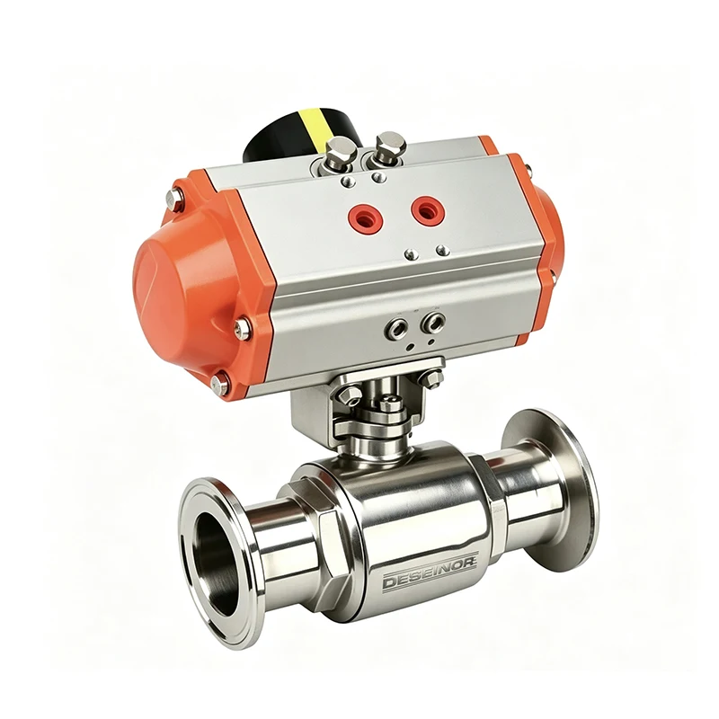 Pneumatic Liquid Cooling Tri-clamp Ball Valve